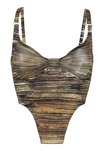 Charlotte Knowles striped bodysuit top - Toni neutri