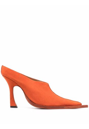 Charlotte Knowles pointed suede pumps - Arancione