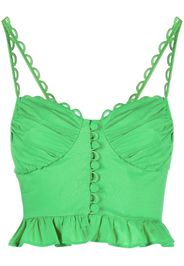 Charo Ruiz Ibiza Mara sweetheart-neck crop top - Verde