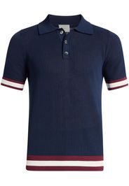 CHÉ stripe-detailing polo shirt - Blu