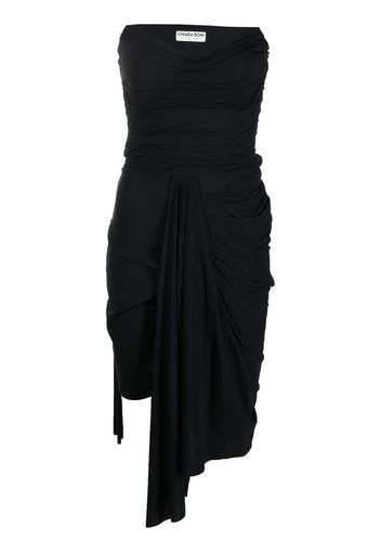 CHIARA BONI La Petite Robe Mara bandeau asymmetric dress - Nero