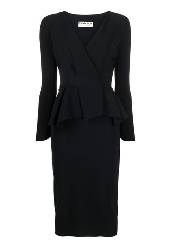 CHIARA BONI La Petite Robe Abito midi con peplum - Nero