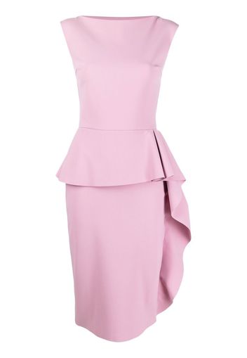 CHIARA BONI La Petite Robe ruffle-detail peplum-waist dres - Rosa