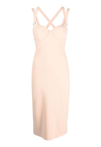 CHIARA BONI La Petite Robe moulded-cup midi dress - Toni neutri