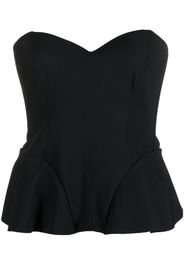 CHIARA BONI La Petite Robe strapless peplum top - Nero