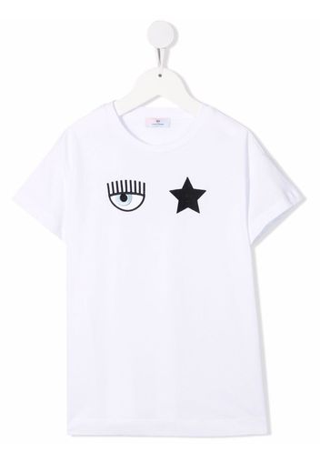 Chiara Ferragni Kids T-shirt con stampa - Bianco