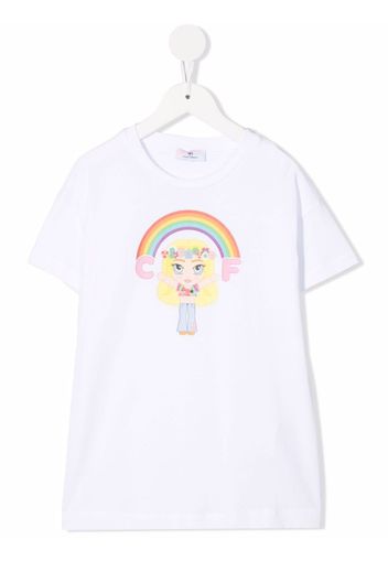 Chiara Ferragni Kids T-shirt con stampa - Bianco