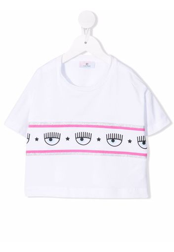 Chiara Ferragni Kids T-shirt con logo - Bianco