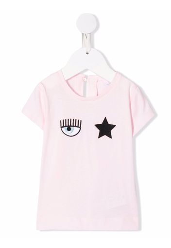 Chiara Ferragni Kids T-shirt con stampa - Rosa