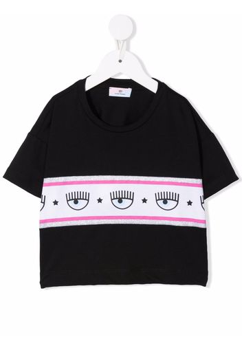 Chiara Ferragni Kids T-shirt con logo - Nero