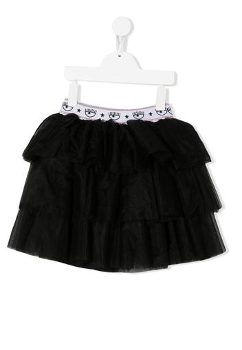 Chiara Ferragni Kids Gonna a tutù con stampa - 0050 BLACK