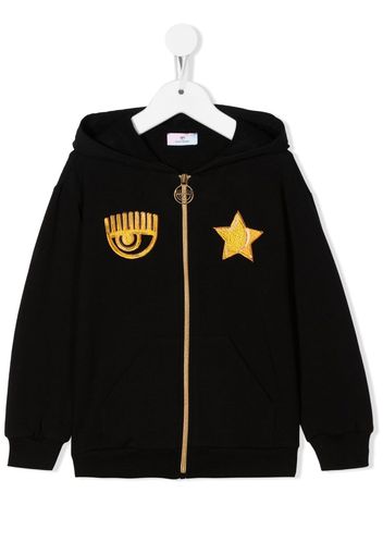 Chiara Ferragni Kids Felpa con zip - Nero