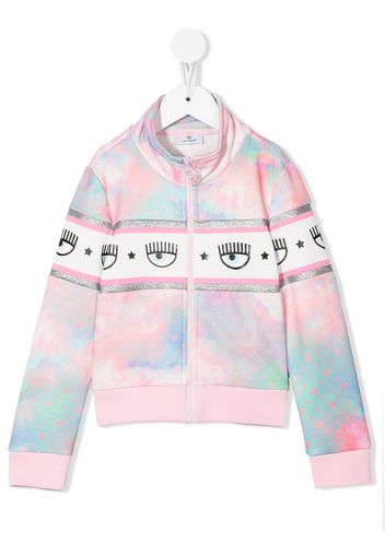 Chiara Ferragni Kids Giacca con fantasia tie dye - Rosa