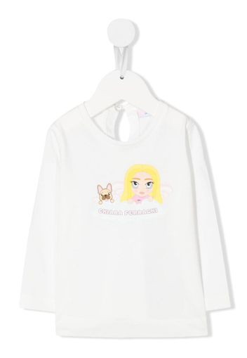 Chiara Ferragni Kids Mascotte long-sleeve top - Bianco