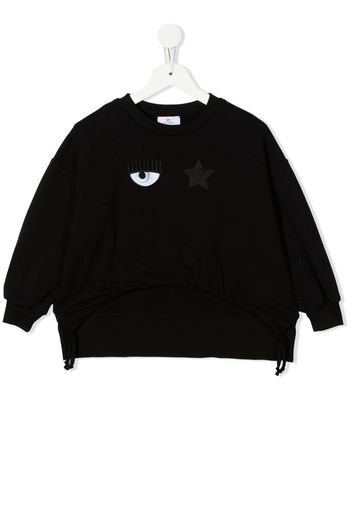 Chiara Ferragni Kids embroidered-motif sweatshirt - Nero