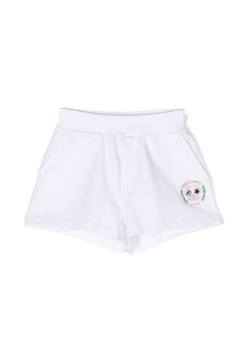 Chiara Ferragni Kids embroidered-logo tennis shorts - Bianco