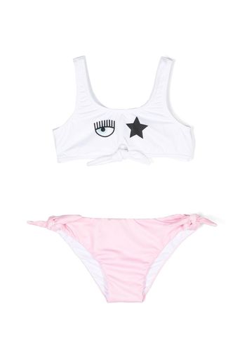 Chiara Ferragni Kids Eyestar two-piece swimsuit - Bianco