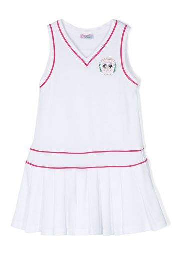 Chiara Ferragni Kids Tennis club piqué dress - Bianco