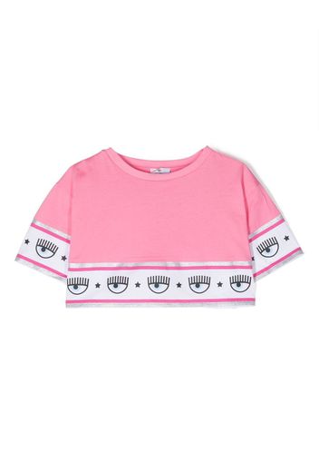 Chiara Ferragni Kids logo-print cotton T-shirt - Rosa