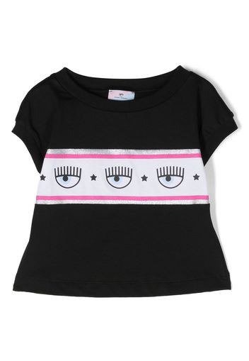 Chiara Ferragni Kids logo-print cotton T-shirt - Nero