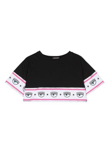 Chiara Ferragni Kids logo-detail cotton T-shirt - Nero