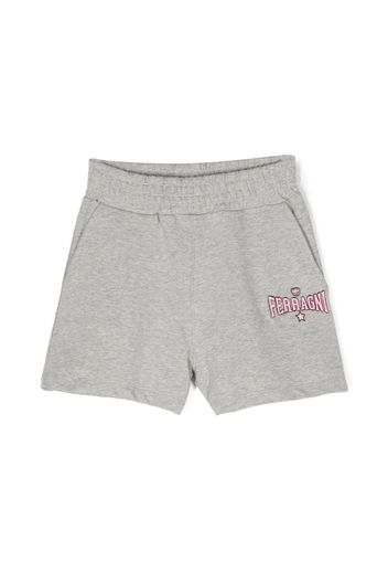 Chiara Ferragni Kids Shorts con ricamo - Grigio