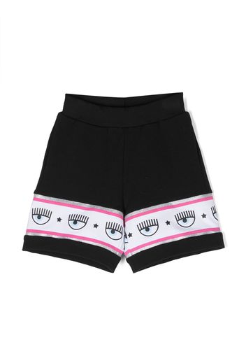 Chiara Ferragni Kids logo-tape casual shorts - Nero