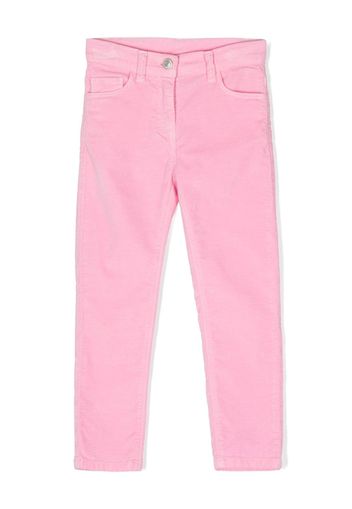 Chiara Ferragni Kids Pantaloni dritti con applicazione - Rosa