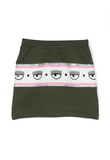 Chiara Ferragni Kids Gonna con logo Eyelike - Verde