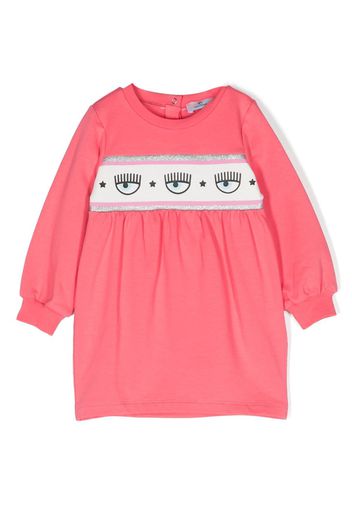 Chiara Ferragni Kids Camicia a maniche lunghe con motivo Eyelike - Rosa