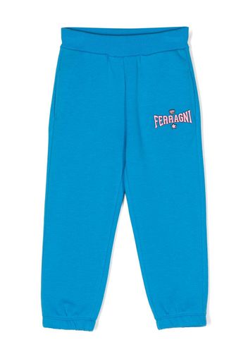 Chiara Ferragni Kids Pantaloni sportivi con stampa - Blu