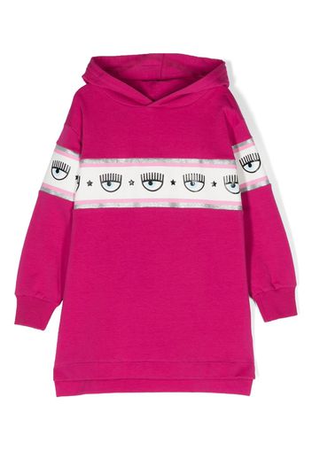 Chiara Ferragni Kids Felpa Eyelike con cappuccio - Rosa