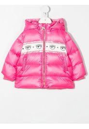 Chiara Ferragni Kids Cappotto imbottito con logo - Rosa