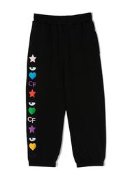 Chiara Ferragni Kids Pantaloni con ricamo - Nero