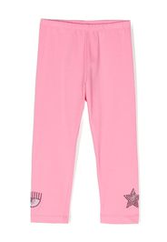 Chiara Ferragni Kids rhinestone-detail leggings - Rosa