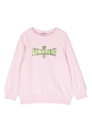 Chiara Ferragni Kids Felpa con ricamo - Rosa