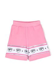 Chiara Ferragni Kids logo-tape casual shorts - Rosa