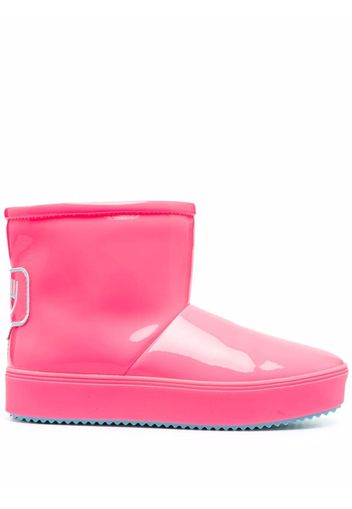 Chiara Ferragni logo-patch rubber ankle boots - Rosa