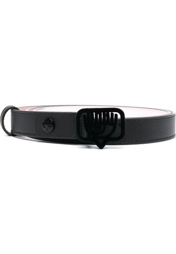 Chiara Ferragni logo buckle leather belt - Nero