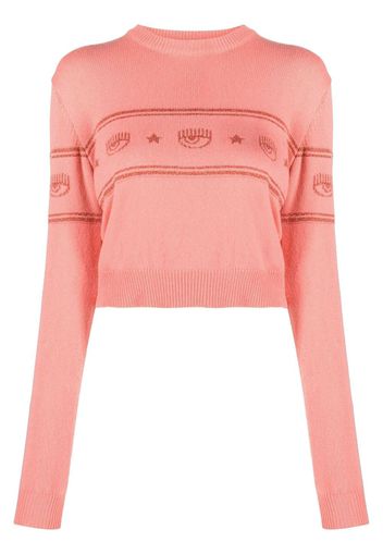 Chiara Ferragni intarsia-knit logo jumper - Rosa