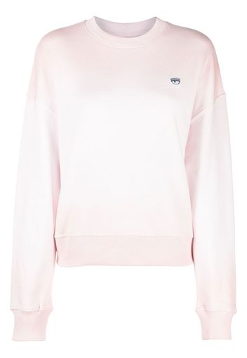 Chiara Ferragni Eyelike-patch crew neck sweatshirt - Rosa