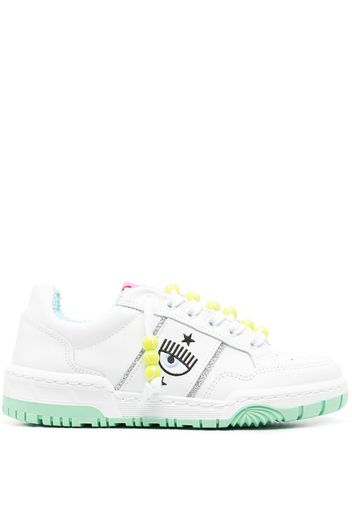 Chiara Ferragni beaded low-top sneakers - Bianco