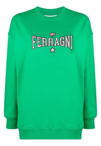 Chiara Ferragni Felpa con ricamo - Verde