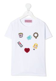 Chiara Ferragni patchwork crew-neck T-shirt - Bianco