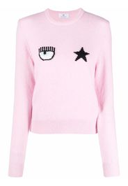 Chiara Ferragni Eyestar intarsia-knit jumper - Rosa