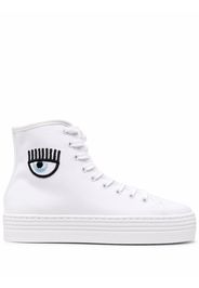 Chiara Ferragni patch-detail lace-up sneakers - Bianco