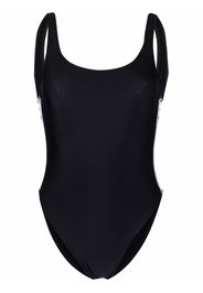 Chiara Ferragni logo-tape open-back one-piece - Nero