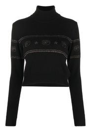 Chiara Ferragni glitter-logo jumper - Nero