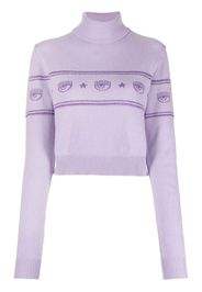 Chiara Ferragni graphic-intarsia jumper - Viola