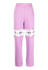 Chiara Ferragni eye-motif cotton sweatpants - Rosa